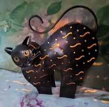 CHAT PHOTOPHORE EN MÉTAL