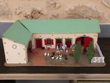 Ferme en carton mâché, lumineuse, avec accessoires, depreux 