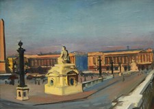 Tableau Place Concorde huile toile vue PARIS Albert MARQUET rue art moderne