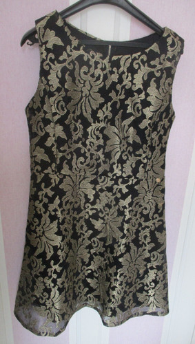 Robe soirée noire doré - de,