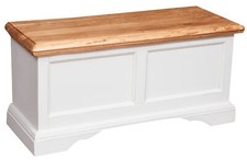 Malle Pays Bois Massif De Tiglio Structure Blanc Antique Plan F