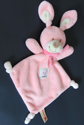 Doudou plat lapin rose - doudou,