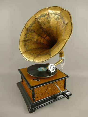 Gramophone ancien phonographe - gramophone, ancien,