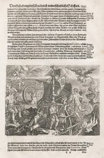 Magellan Allégorie Découverte D'Amérique Gravure Gottfried Merian 1631
