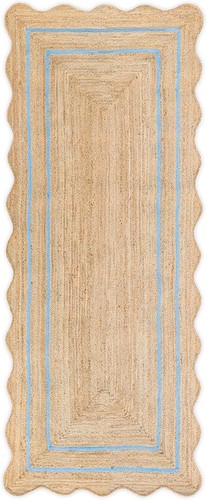 Tapis jute festonné - en,