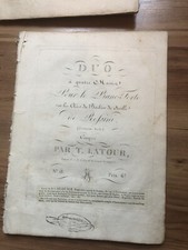 LATOUR Theodore, Duo à quatre 4 mains le Barbier Rossini Partition piano forte