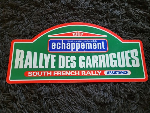 Plaque rallye des - des, garrigues