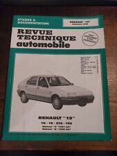 Revue Technique Renault 19 1400  Tr Ts Gts Tse R 19 1.4 rta R19 1390 1397 Cc R19