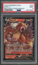 2022 Pokemon FRENCH Stars Étincelantes EB9 Entei V 022/172 PSA 9 MINT