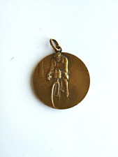 MÉDAILLE BRONZE PENDENTIF CYCLISME PREMIER PAS DUNLOP 1937