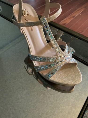Lorraine sparkly nude heels - sparkly,
