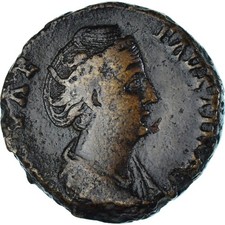 Monnaie, Diva Faustina I, Sesterce, 141, Rome, TB+, Bronze, RIC:1103b