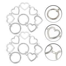  2pcs Punk Shoe Charms Chains avec boucle de chaussures métalliques Chaîne de