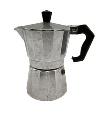 ☕ Cafetière Italienne Moka Express Vintage – Aluminium – Poignée noire –