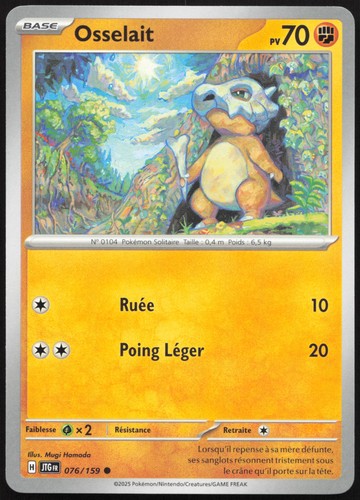 Carte pokémon osselait - carte,