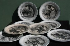 lot de 9 assiettes parlantes