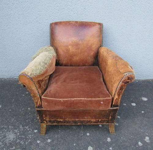 Fauteuil club cuir début - fauteuil,
