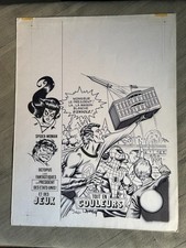 JEAN-YVES MITTON COUVERTURE ORIGINALE SPIDEY 10 25 x 33 cm FÉVRIER 1981
