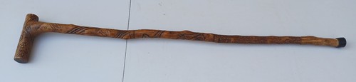 Canne marche bois verni - de,