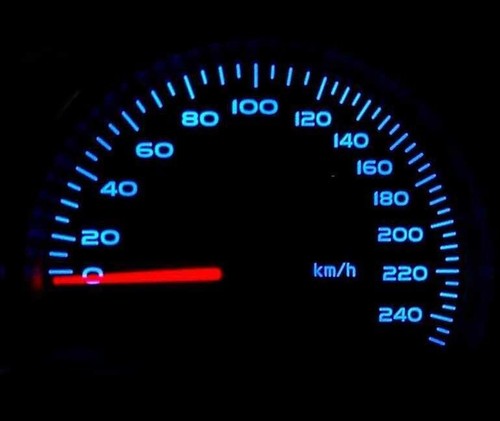 Bleu led panneau speedo - led,