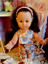 ancienne poupee emilie brune