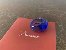 Bague modèle Médicis bleue en cristal de Baccarat taille 57