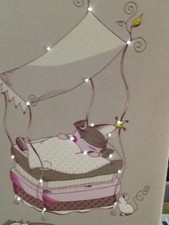 Tableau lumineux à piles "princesse au petit pois"