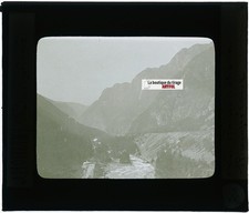 Romanche, Rioupéroux, photo J. Moulin, plaque verre, couleur, positif 8,5x10 cm