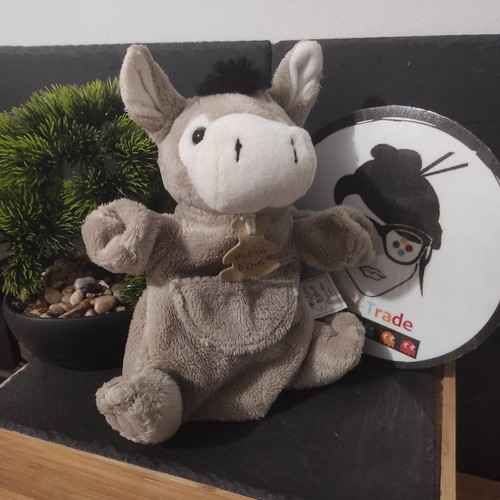Doudou marionnette âne