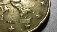 pièce fautée 20 cent italie
