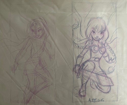 Dessin original studio - studio, uderzo