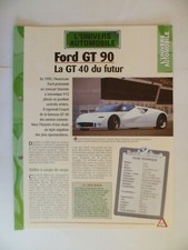 CARTE FICHE AUTO  FORD GT 90
