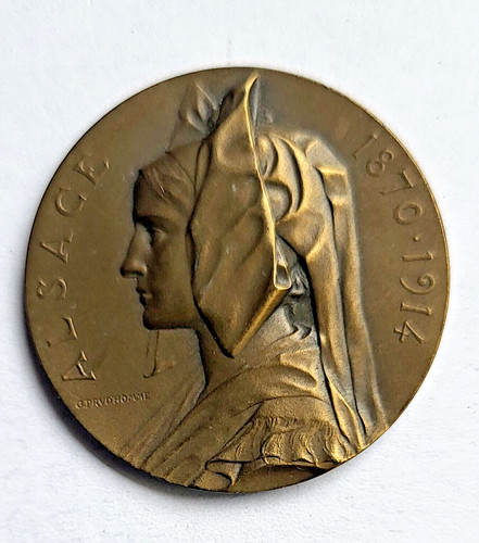 Médaille cuivre alsace 1870 - médaille,