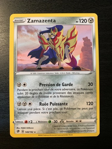Carte pokémon rare - rare, zamazenta