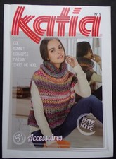 § catalogue laine tricot KATIA n° 9 col bonnet écharpes maison idées de Noël