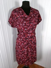 Robe à enfiler imprimé fleur coloré polyester rouge 46 JUST TOGETHER Made France