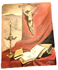 Tableau Religieux, huile sur toile, XXe 60,8 x 49,8 cm