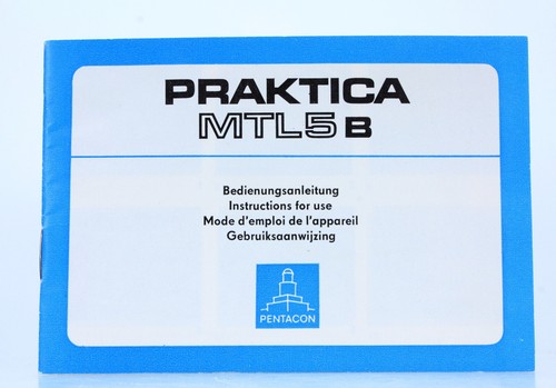 Praktica mtl mode d - 5, d'emploi