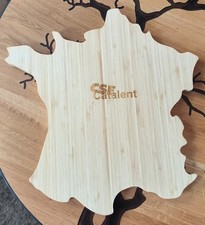 Planche à découper Baladeo forme France XXL en bambou neuve 