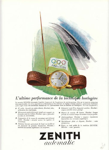 Publicité ancienne montre