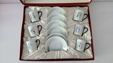 ancien coffret 6 tasses porcelaine Les amoureux de Peynet