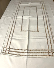 Nappe Ancienne blanche en lin