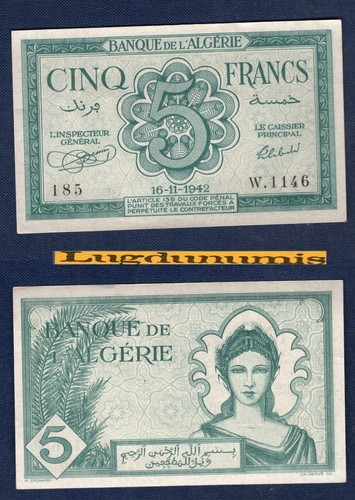 Algérie francs 11 1942 - algérie, 5