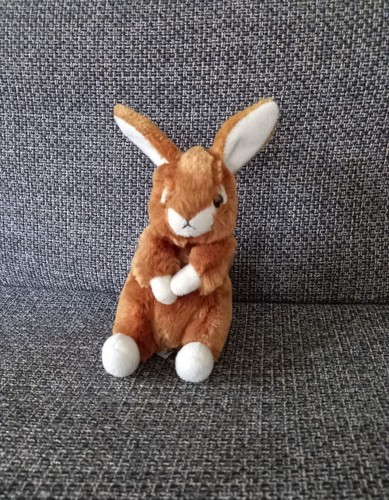 Doudou peluche lapin assis - peluche,
