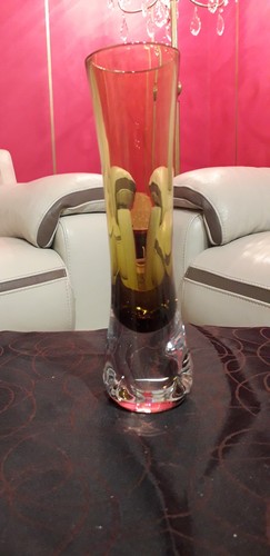 Vase vintage cristal - vase, ambré