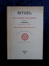 Rituel de l'ordre martiniste - Teder Demeter 1985 Esotérisme