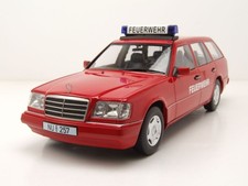 Mercedes Classe E Modèle T Break S124 Pompier 1995 Rouge Modèle 1:18 Triple9