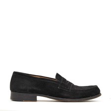 JM Weston Mocassins 180 EU38 B Black Suede Classic 180 Loafers UK5 B US7.5 B