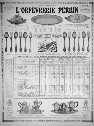 Publicité 1927 orfèvrerie - publicitÉ, l'orfÈvrerie