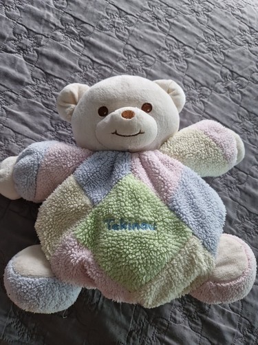 Doudou ours boule jaune - , rose